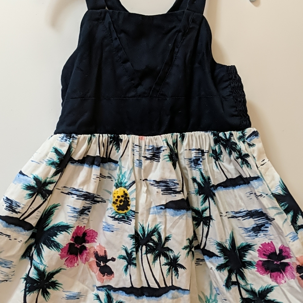 Beach print toddler dress